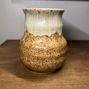 Artist signed studio pottery layered stoneware